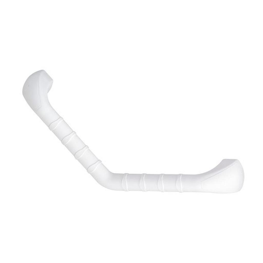 Barre d'appui coudée Prima antidérapante 40cm blanche