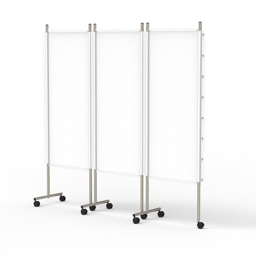 Paravent 3 panneaux toile PVC