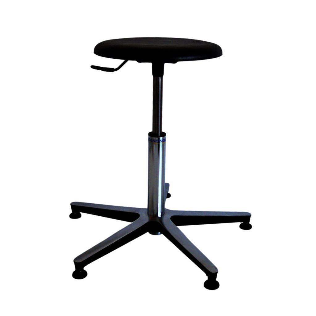 Tabouret noir Agencinox, réglable en hauteur