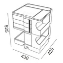 Assistant muet Boby - 3 tiroirs 6cm H52cm