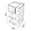 Assistant muet Boby 2 tiroirs 9cm  H73cm