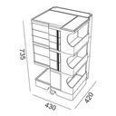 Assistant muet Boby 3 tiroirs 6cm 2 tiroirs 9cm H73cm