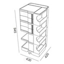 Boby trolley 4 laden 9cm H94cm