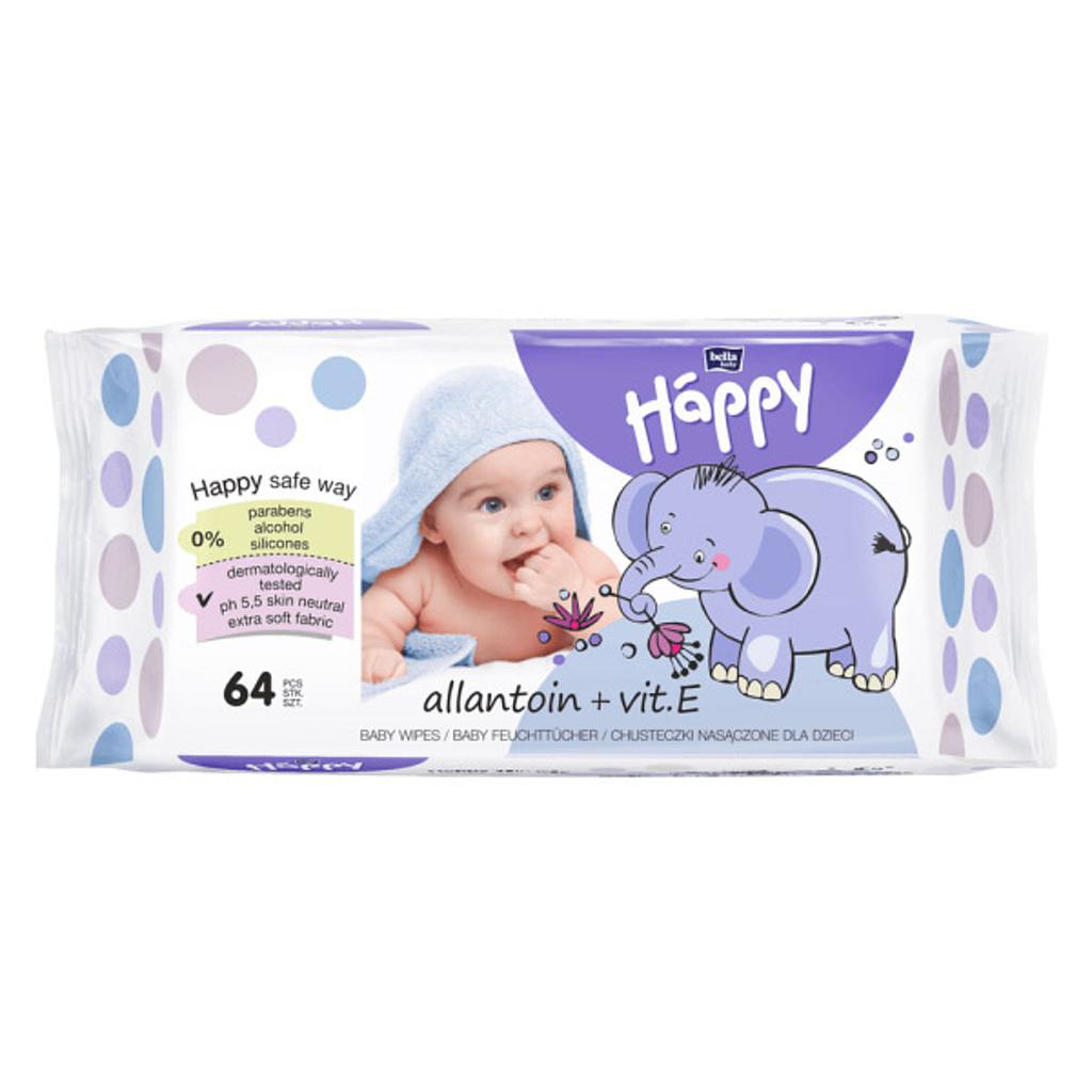 Lingettes bébé Bella Happy Baby à l'allantoïne et vitamine E