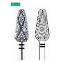 Fraise diamant - cône ø 7mm - grain mega à rainure