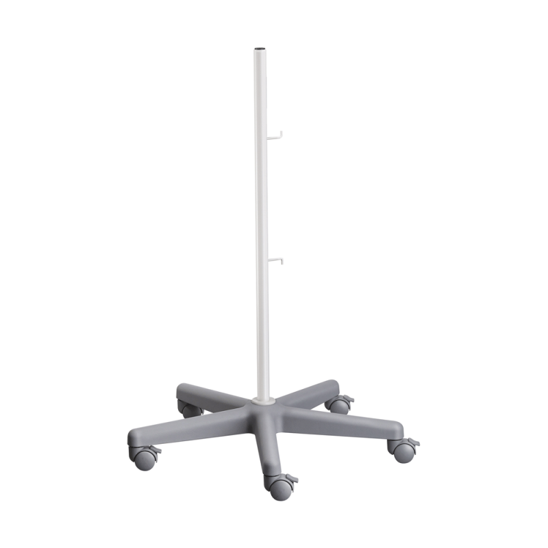 Piètement à roulettes blanc et gris