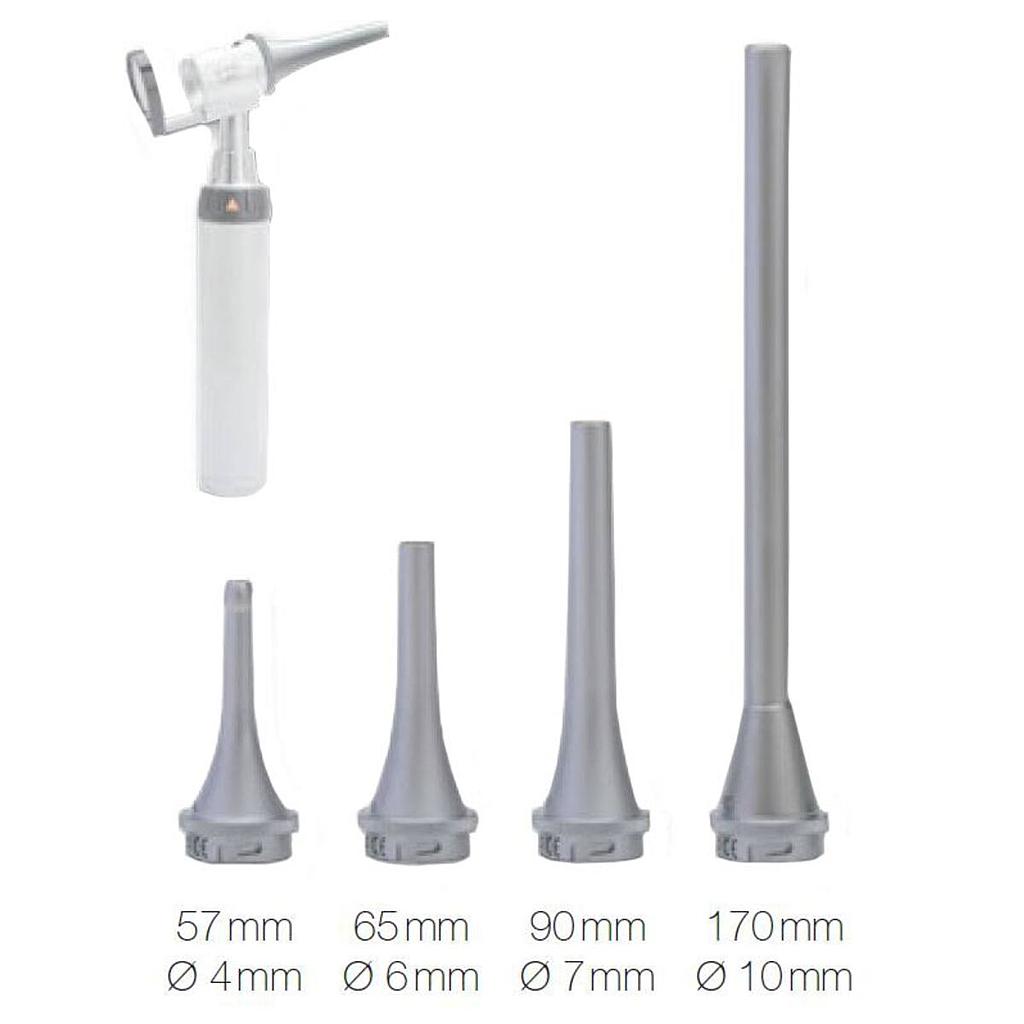 Spéculum vétérinaire fermé et long en métal pour Otoscope HEINE G100