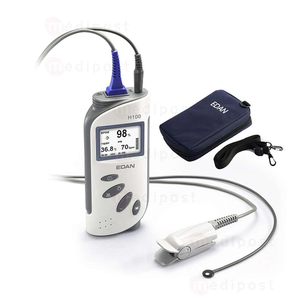 Edan H100N pulsoximeter met Oxymax SpO²-sensor voor volwassenen