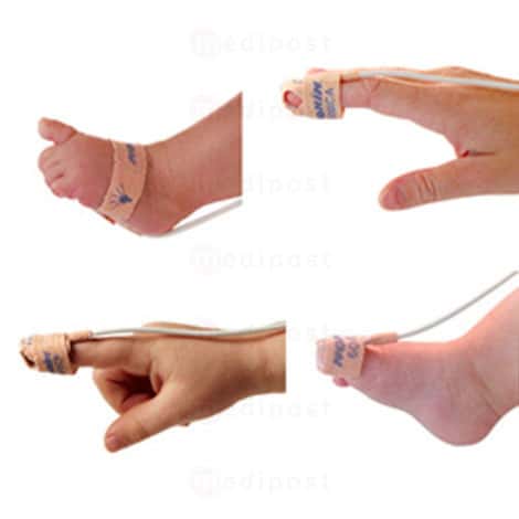 Wegwerpbare SpO²-sensor voor baby's