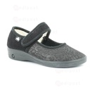 Pantoufles Jasmine Lycra à bride velcro noir