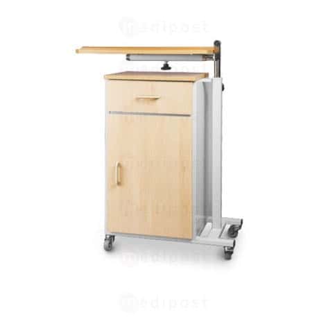 Table de chevet bois avec tablette escamotable