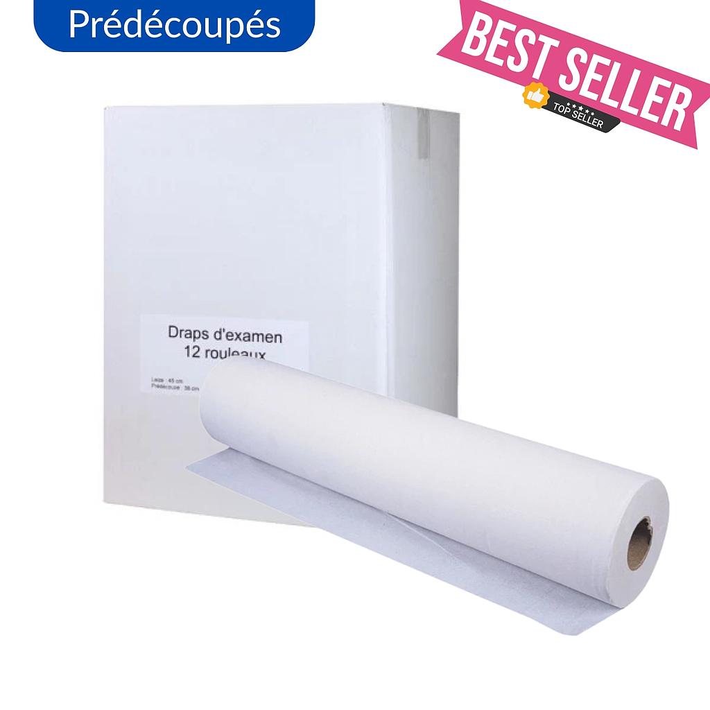 Draps d'examen prédécoupés 45 cm / 79 formats - Diamètre 9,2cm - table américaine