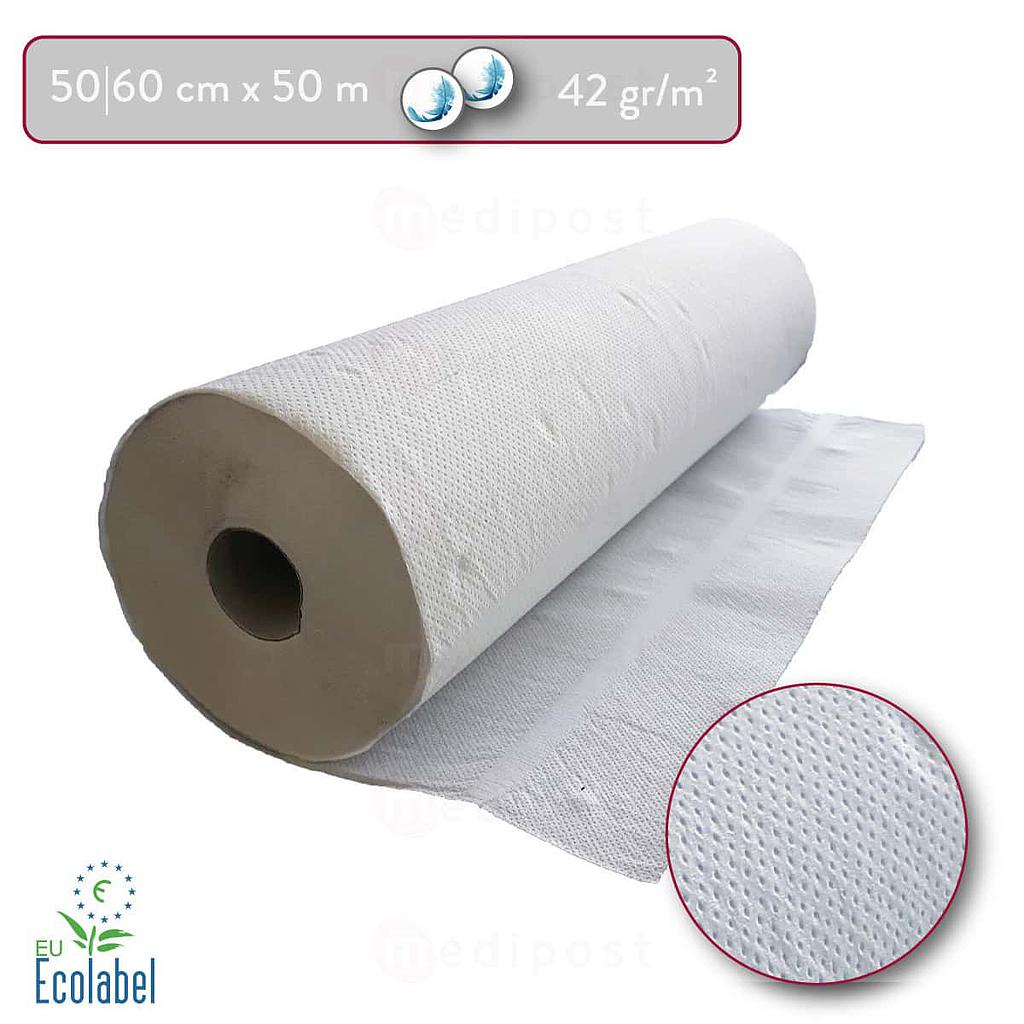 2-lagige microgelijmde Onderzoekstafelpapier 50 of 60 cm breed