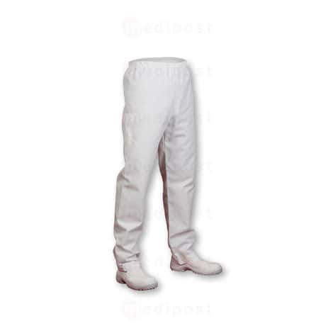 Pantalon blanc, à élastique, mixte, médical
