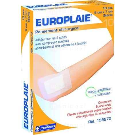 Pansement stérile support non-tissé Europlaie