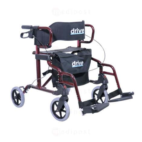 Cadre de marche Diamond Deluxe 4 roues - transformable chaise roulante