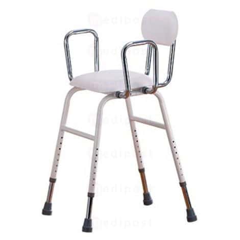 Chaise haute avec accoudoirs, hauteur réglable et assise inclinée