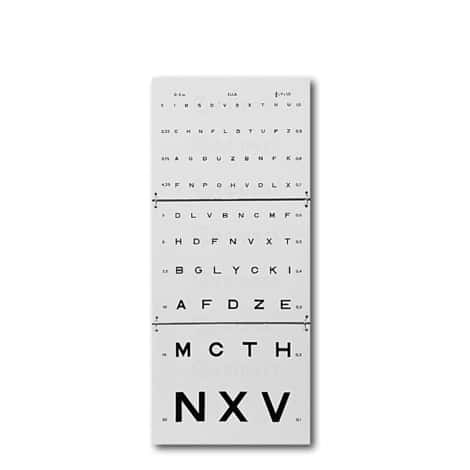 Monoyer 3-meter gezichtsscherpteschaal