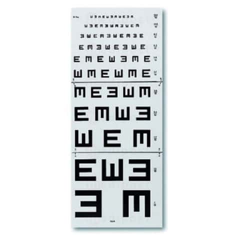 E Armaignac 5 m gezichtsscherpteschaal