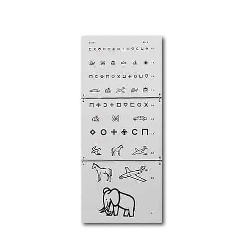 Echelle d'acuité visuelle enfant à 5m