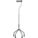 Canne quadripode alu réglable de 69 à 95cm petit piètement