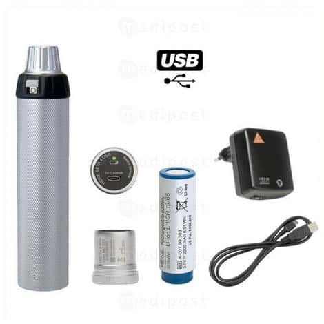 Poignée rechargeable Heine Beta 4 USB avec Chargeur