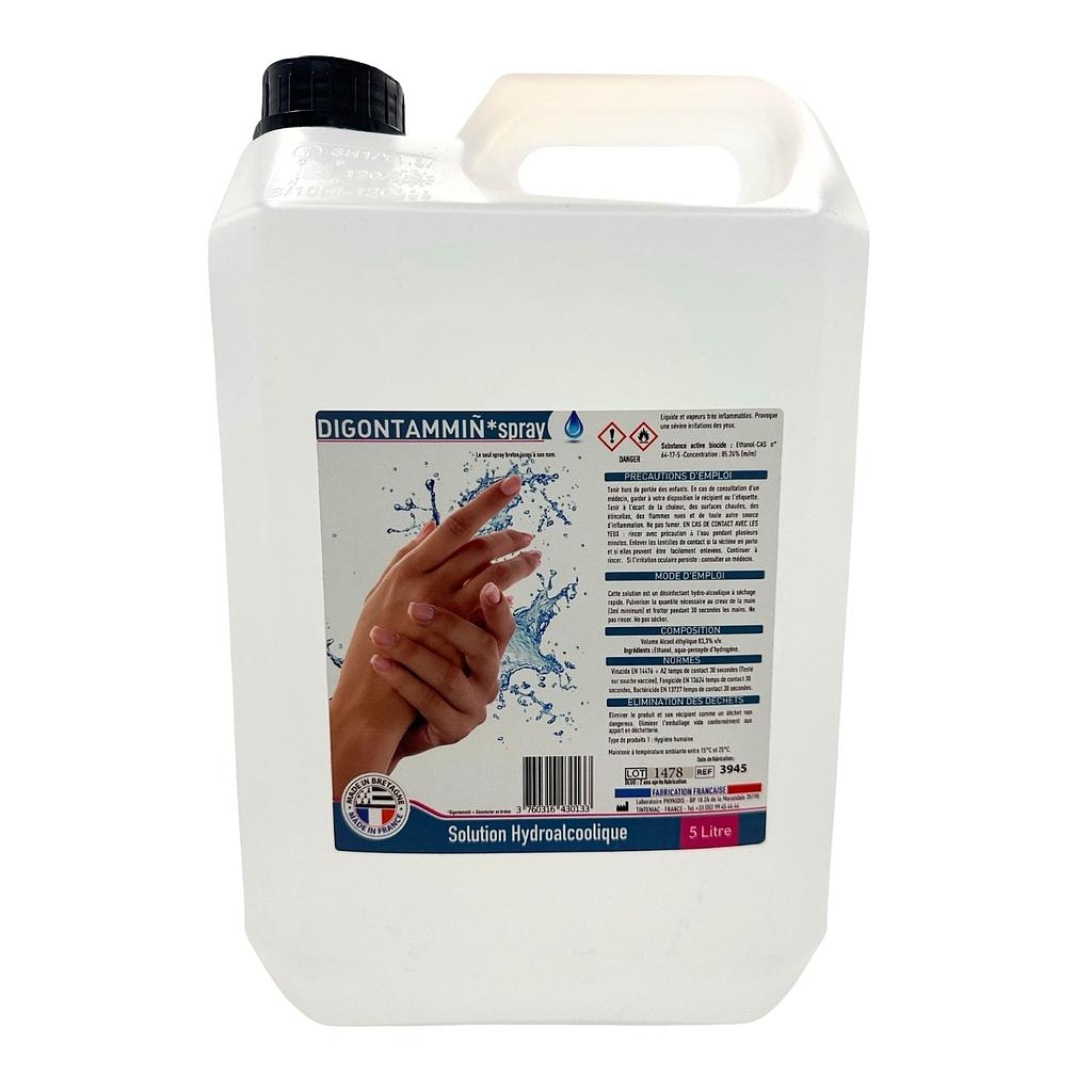 Solution Hydroalcoolique Digontammin 83,3% - 5 litres