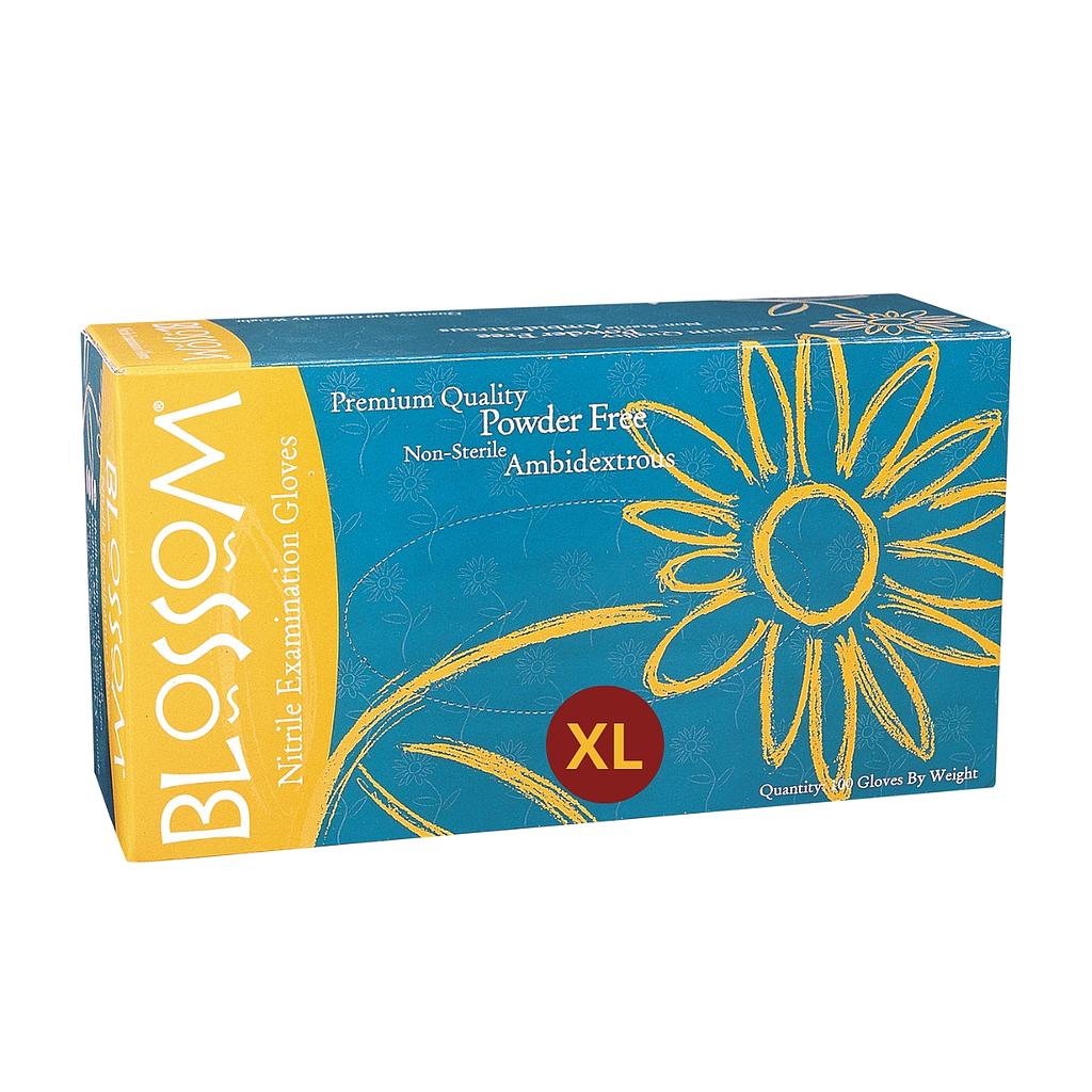 Gants d'examen BLOSSOM en nitrile turquoise non poudré