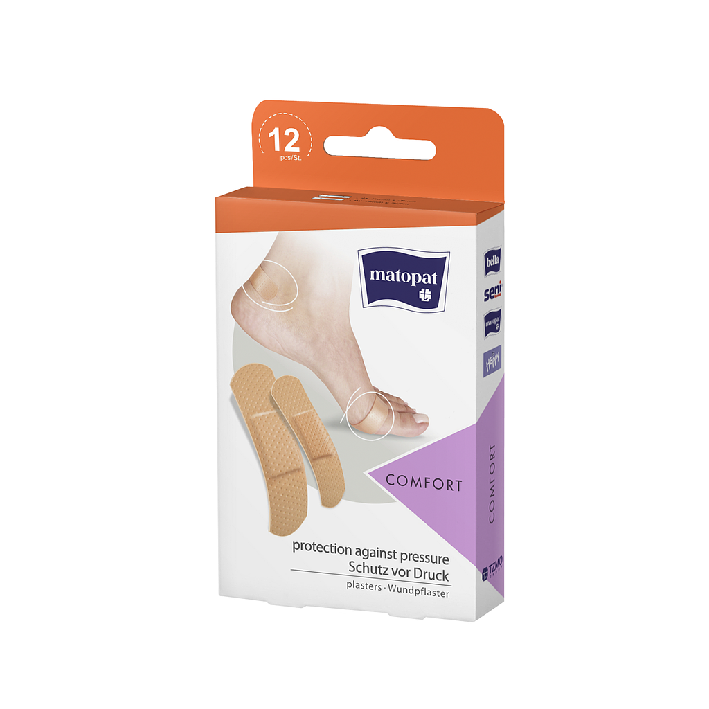 Pansements adhésifs plastifiés Comfort - assortiment Matopat