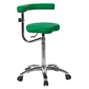 Tabouret bicyclette Ecopostural base aluminium avec accoudoir multifonction