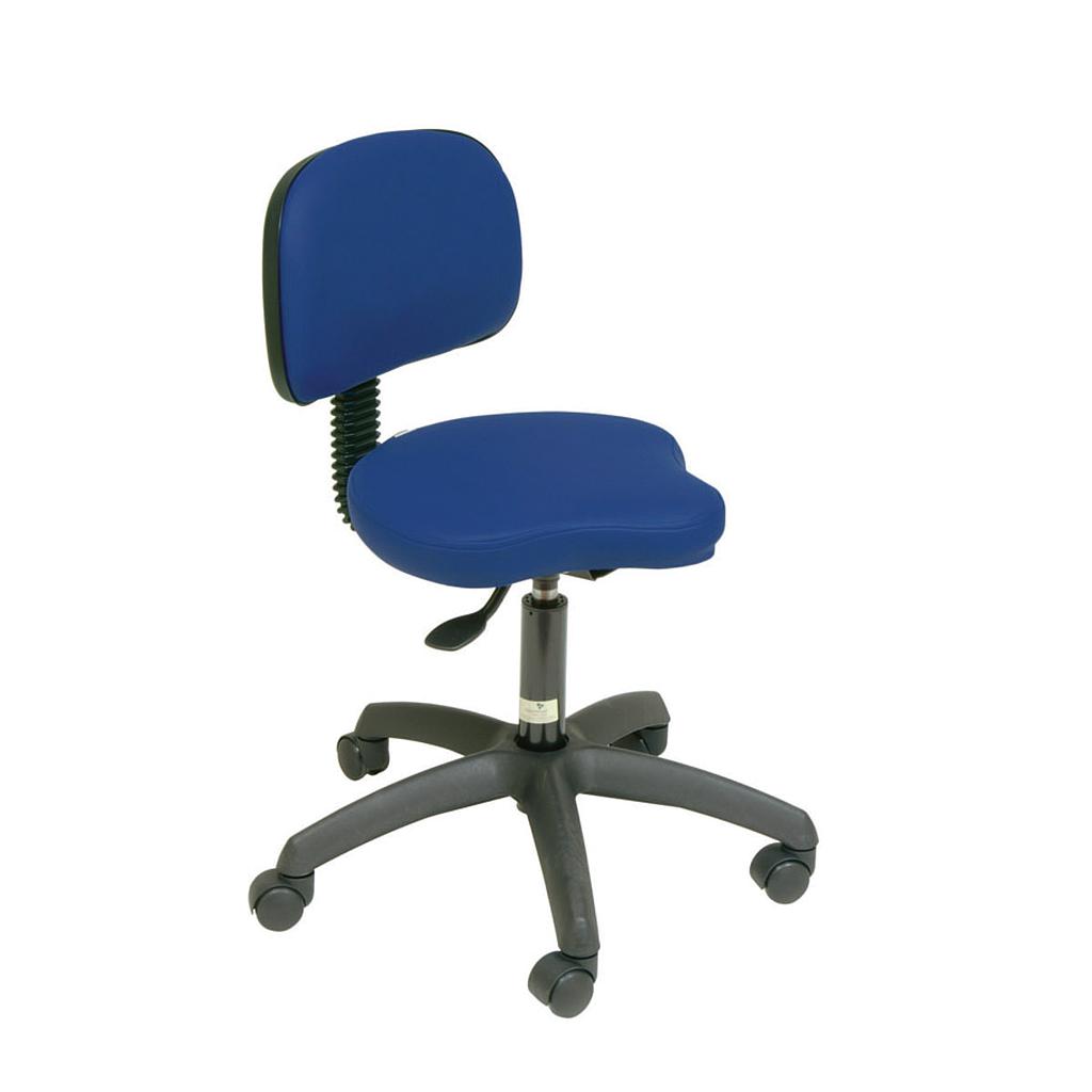 Tabouret bicyclette Ecopostural base noire avec dossier