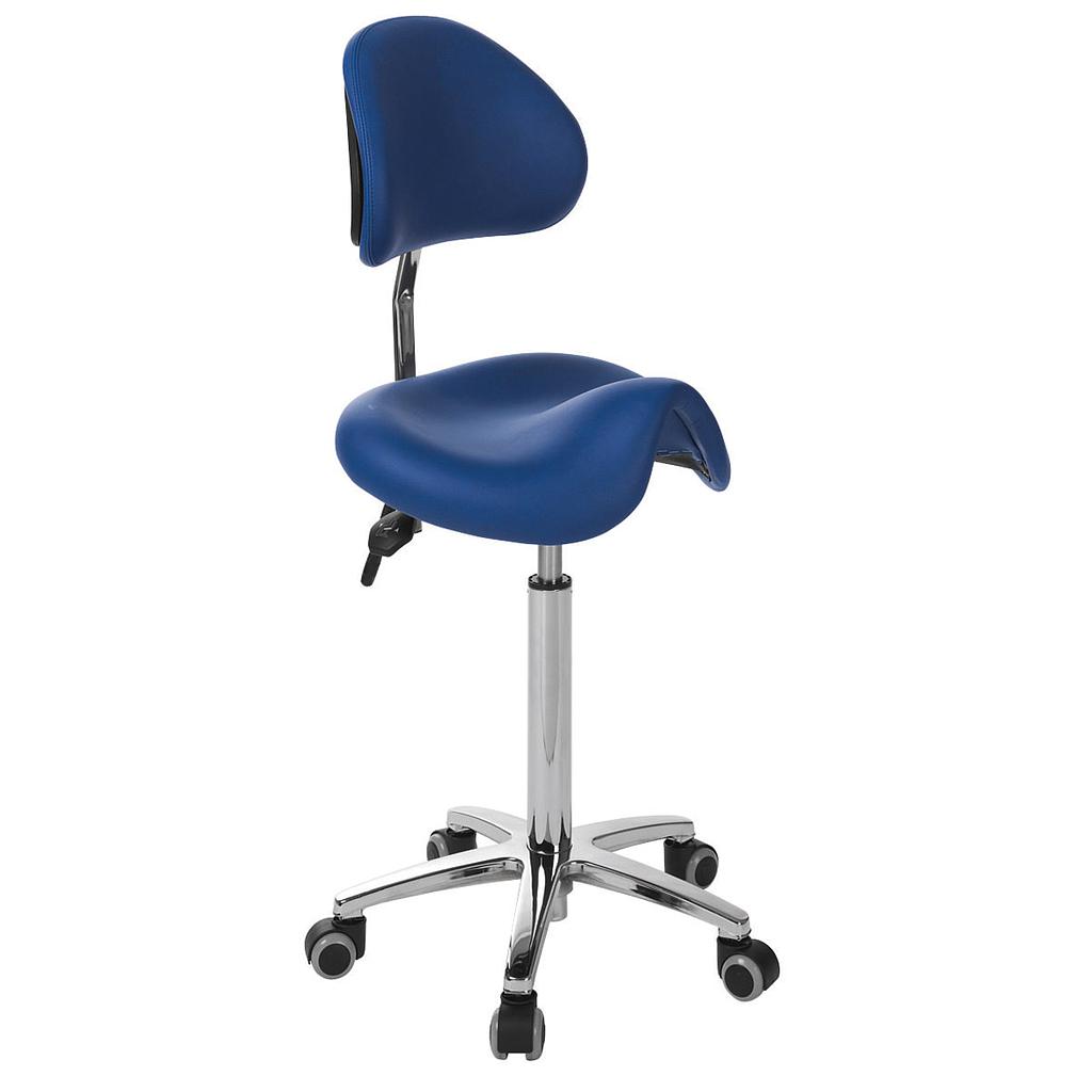 Tabouret derby Ecopostural base aluminium avec dossier