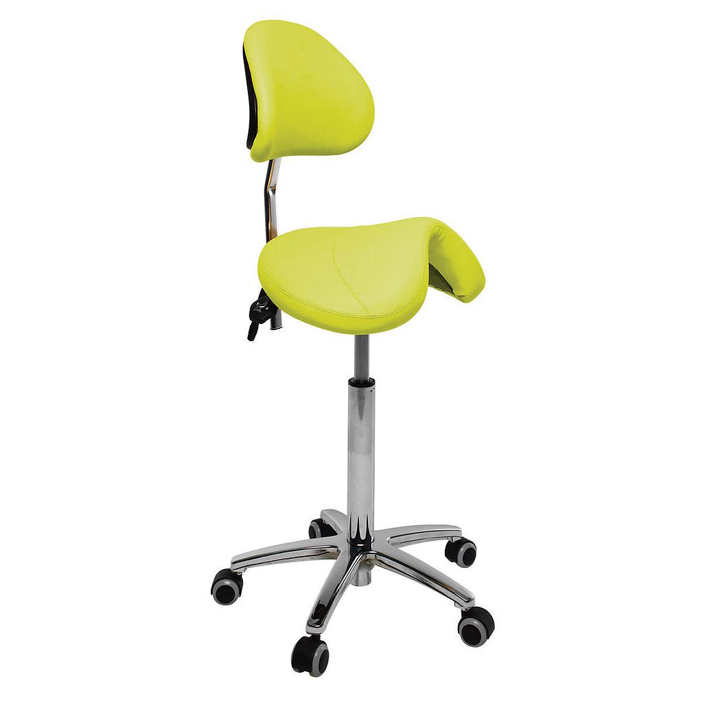 Tabouret pony Ecopostural base aluminium avec dossier