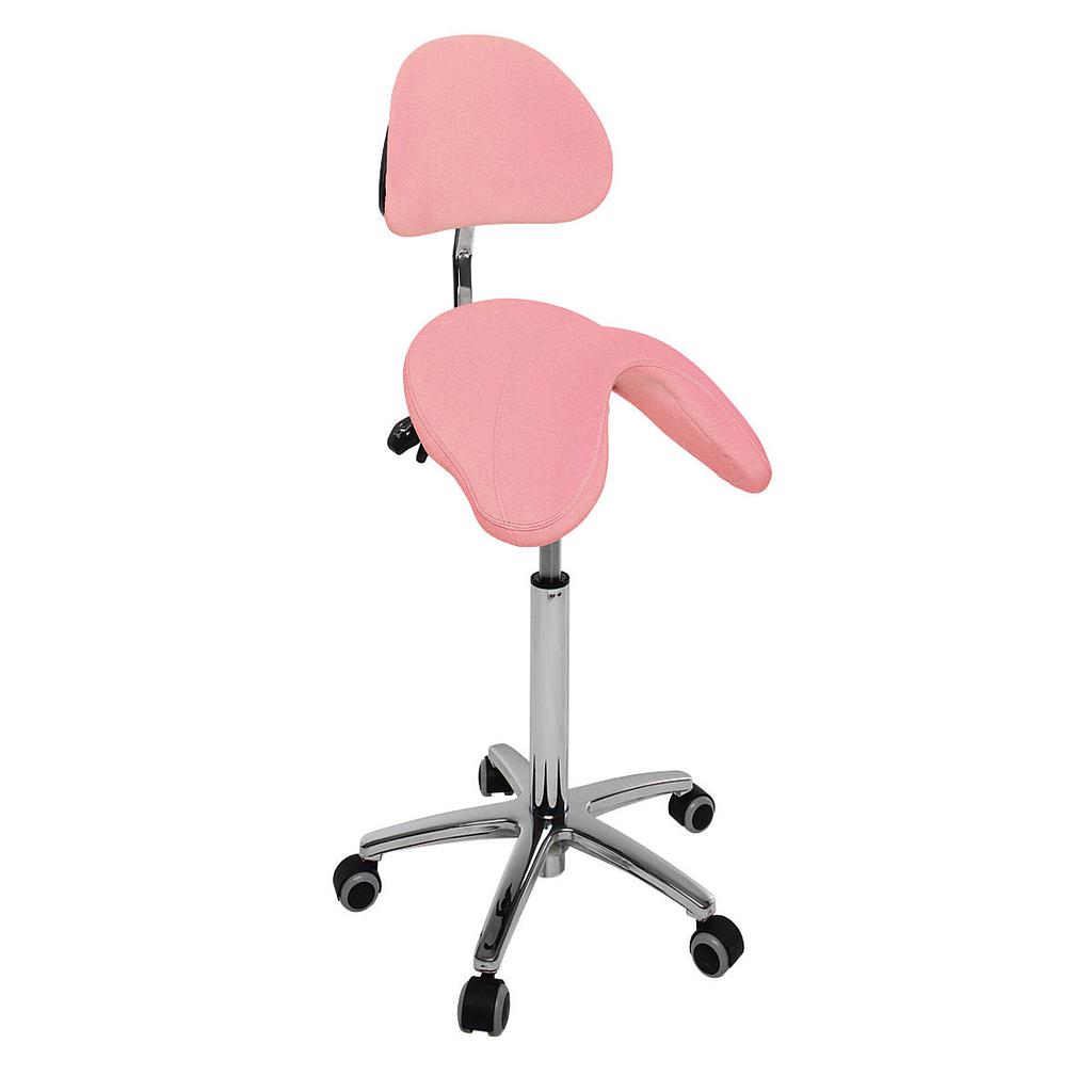 Tabouret silla de montar Ecopostural base aluminium avec dossier