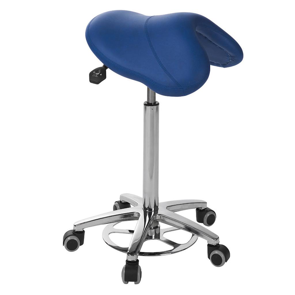 Tabouret silla de montar Ecopostural base aluminium avec déclenchement au pied