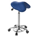 Tabouret silla de montar Ecopostural base aluminium avec déclenchement au pied