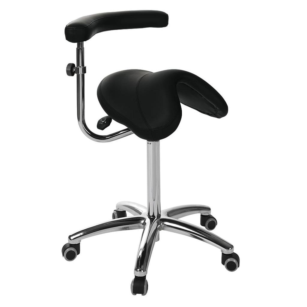 Tabouret silla de montar Ecopostural base aluminium avec accoudoir multifonction