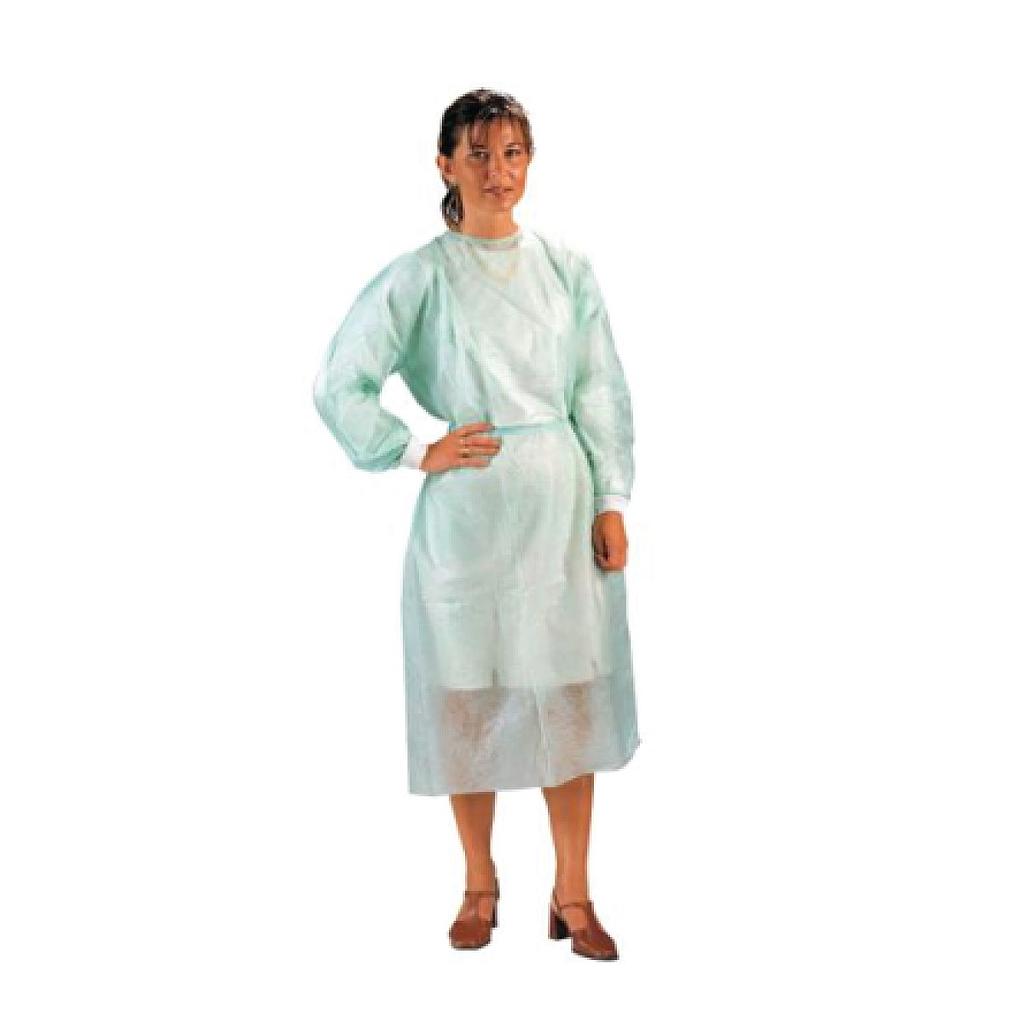 Blouse visiteur blanche - non tissé 25gr avec poignet élastique (100)