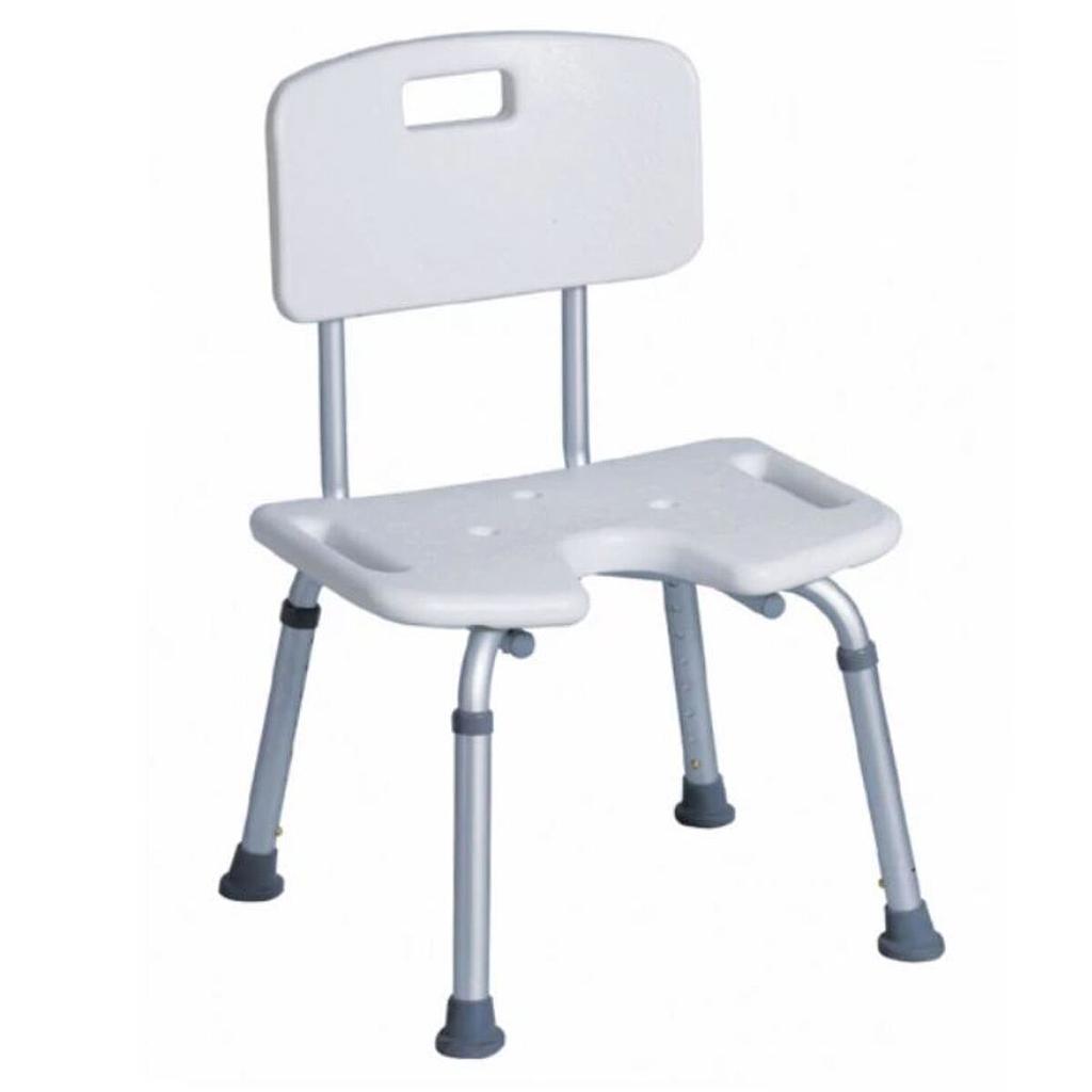 Chaise de douche avec découpe