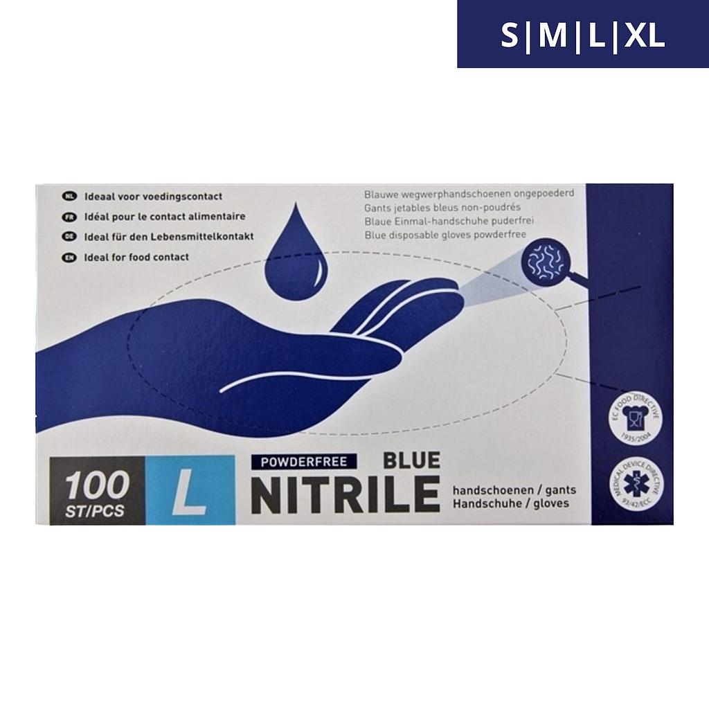 Gants en nitrile MEDEVA bleu et non poudrés