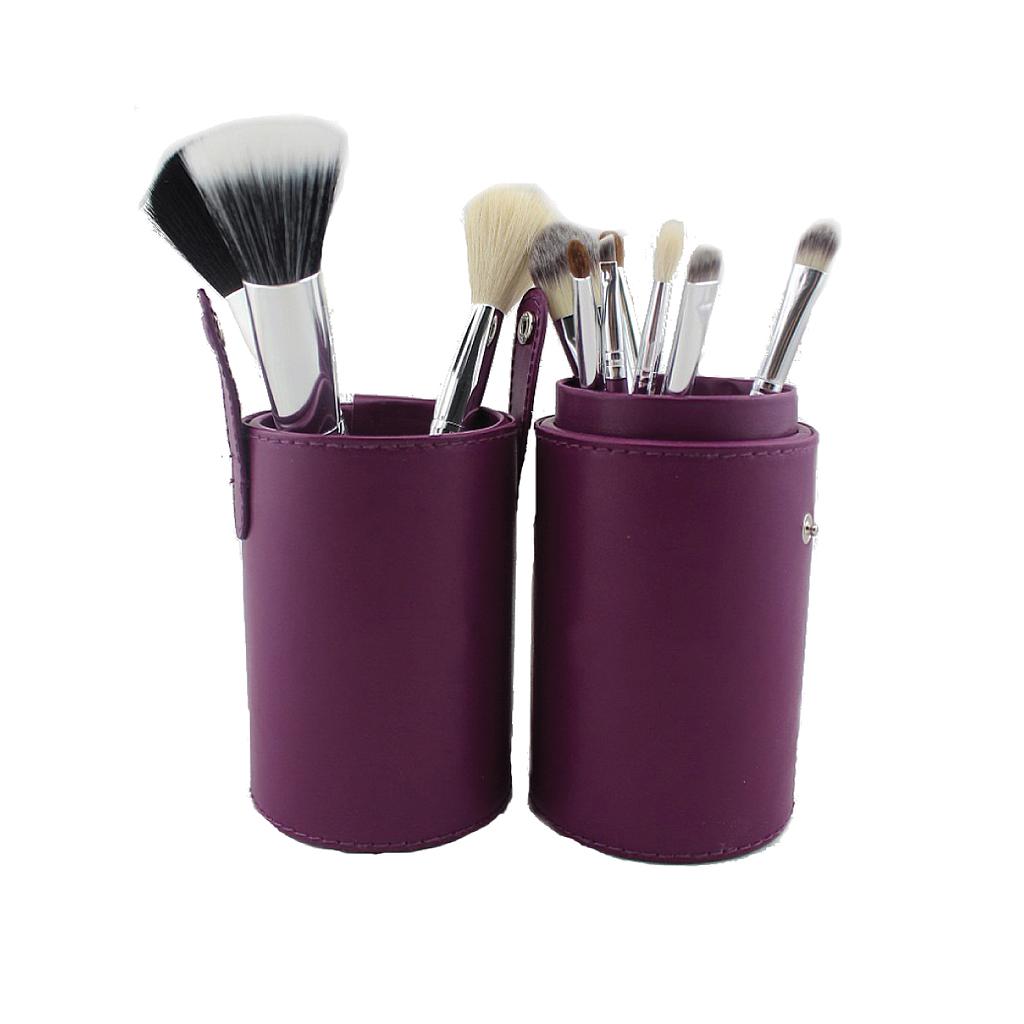 Set van 12 mauve cosmetische penselen