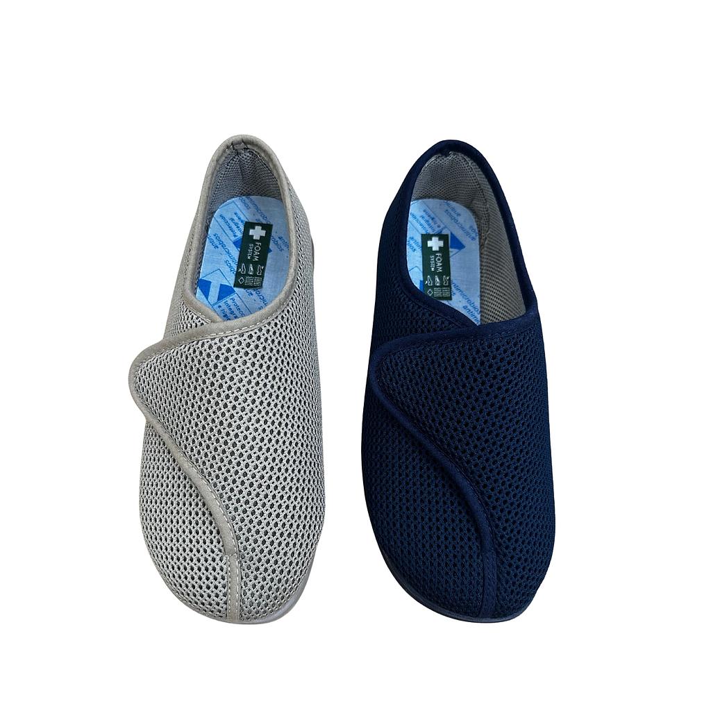 Pantoufles dames fermées 1 velcro avant