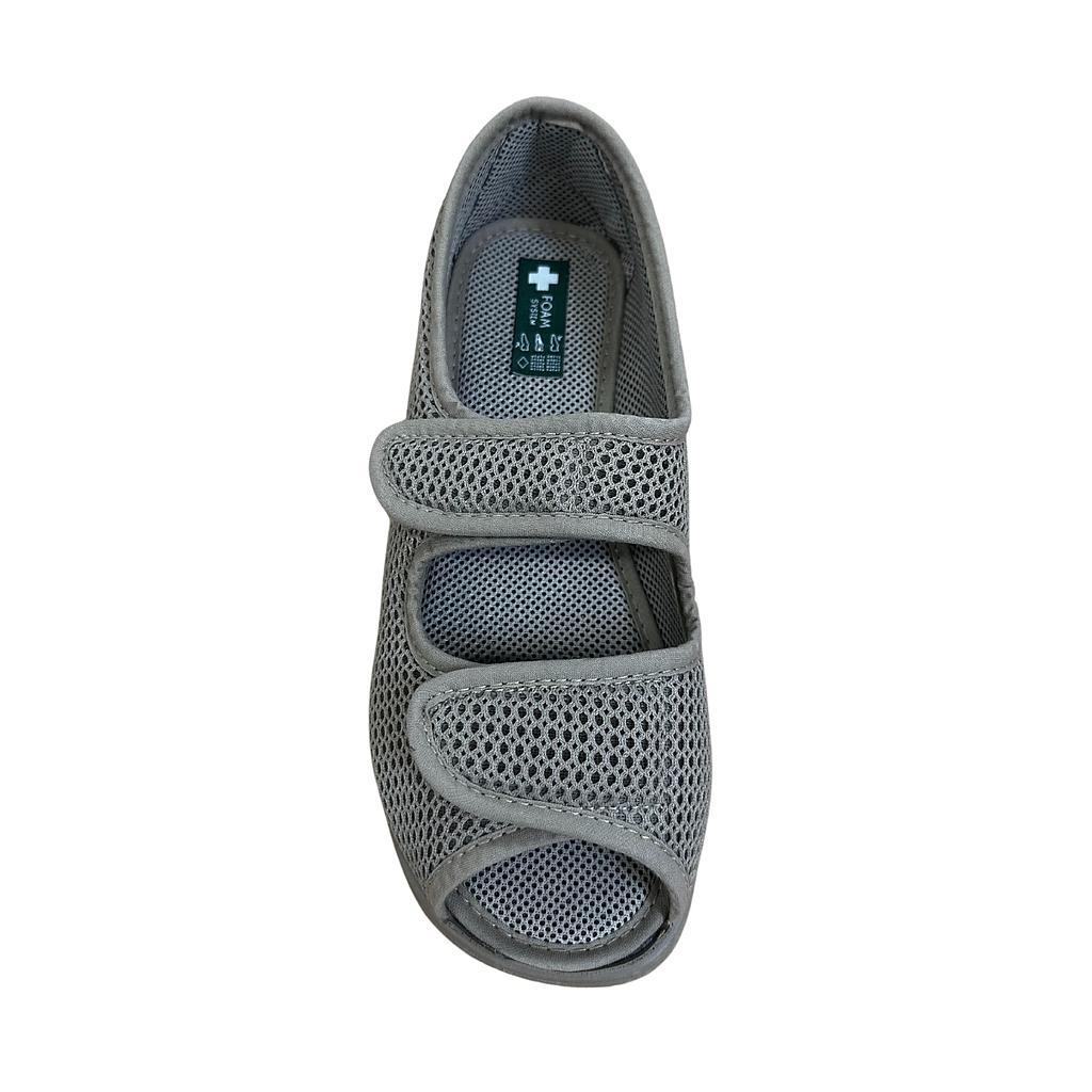 Pantoufles dames pointe ouverte  2 velcros