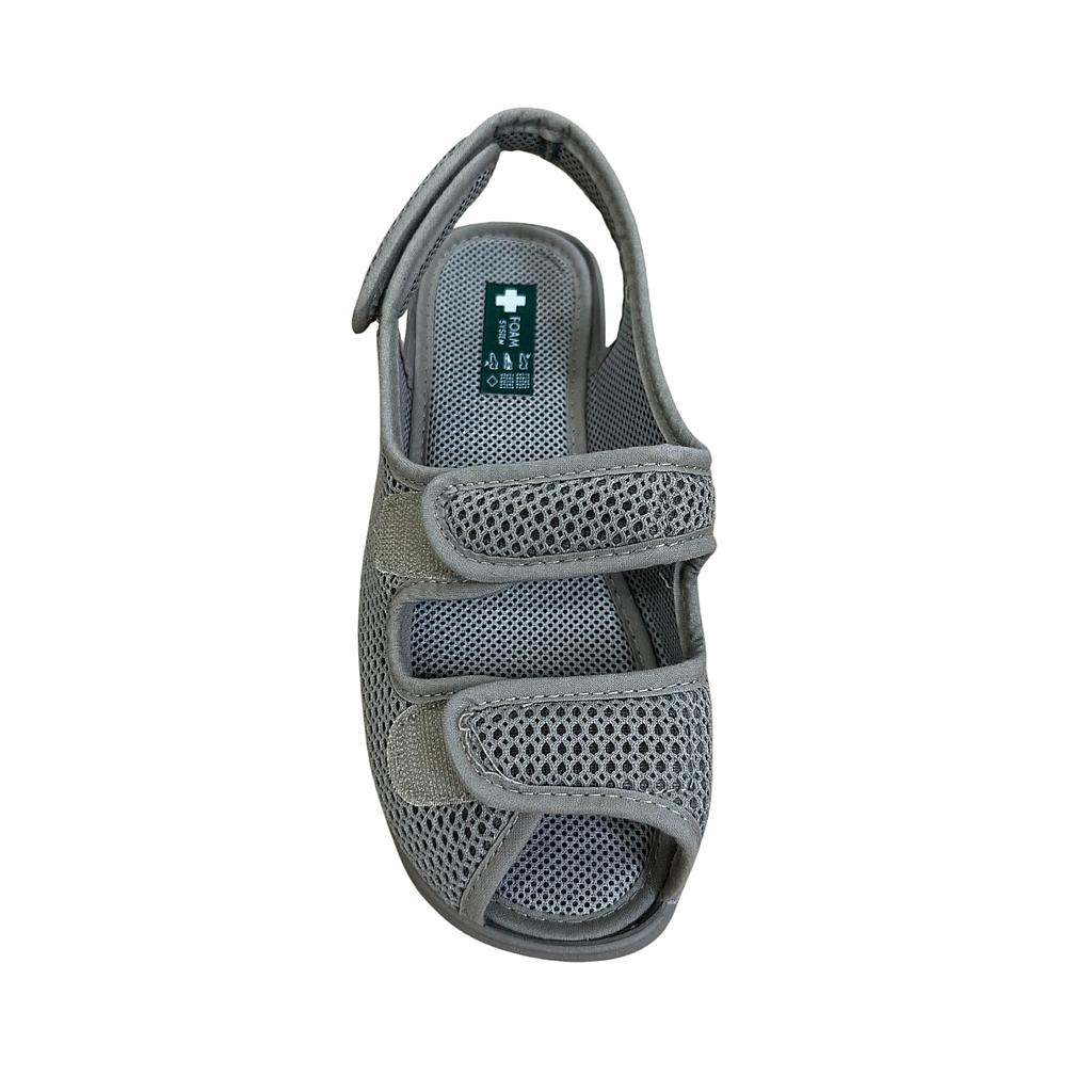 Pantoufles dames pointe et arrière ouvert 3 velcros