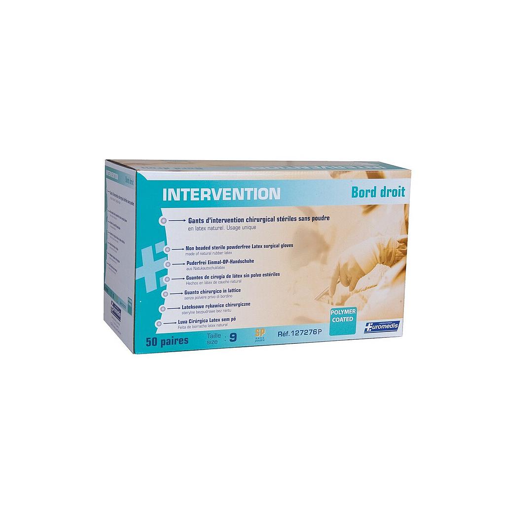 Gant d'examen en latex Intervention stérile non poudré