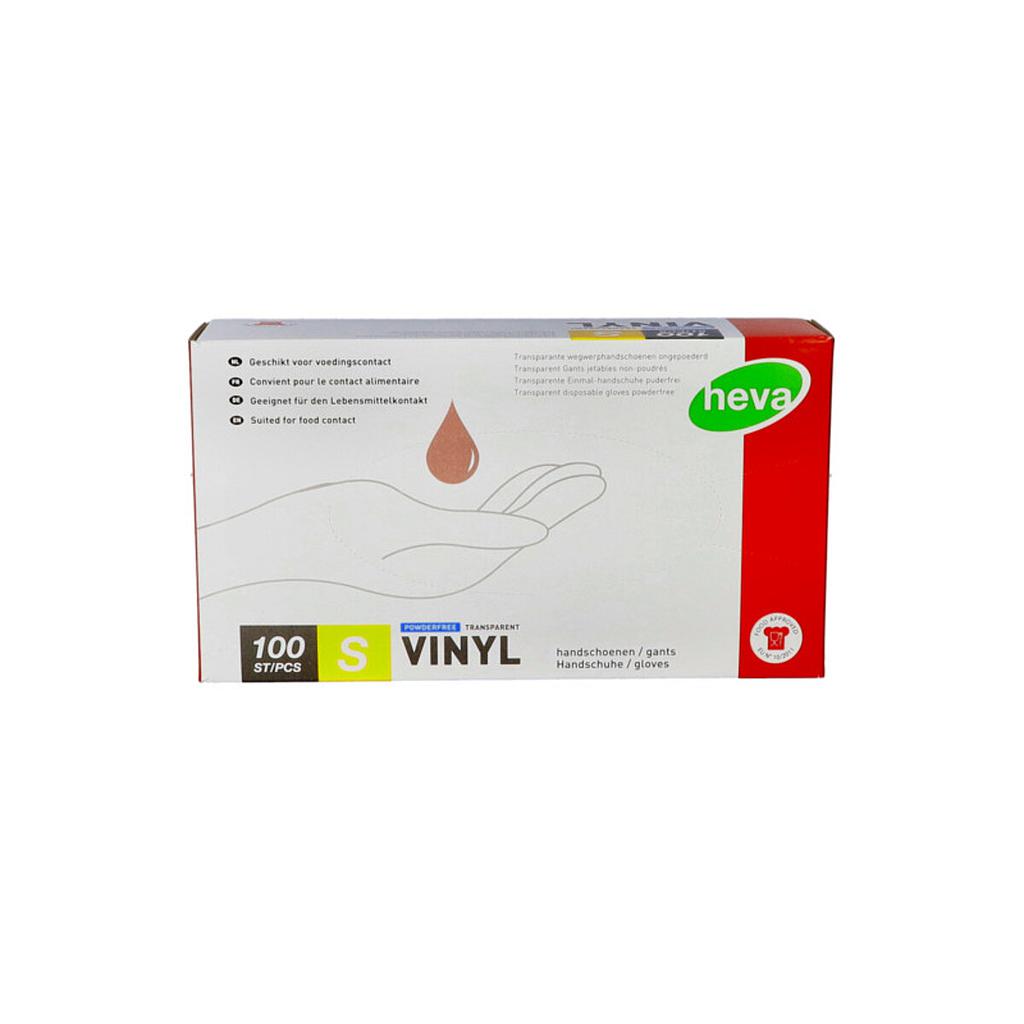 Gants vinyles transparents non poudrés Heva