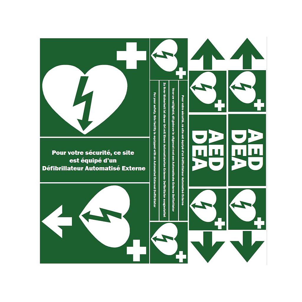 Étiquettes signalétiques murales DEA
