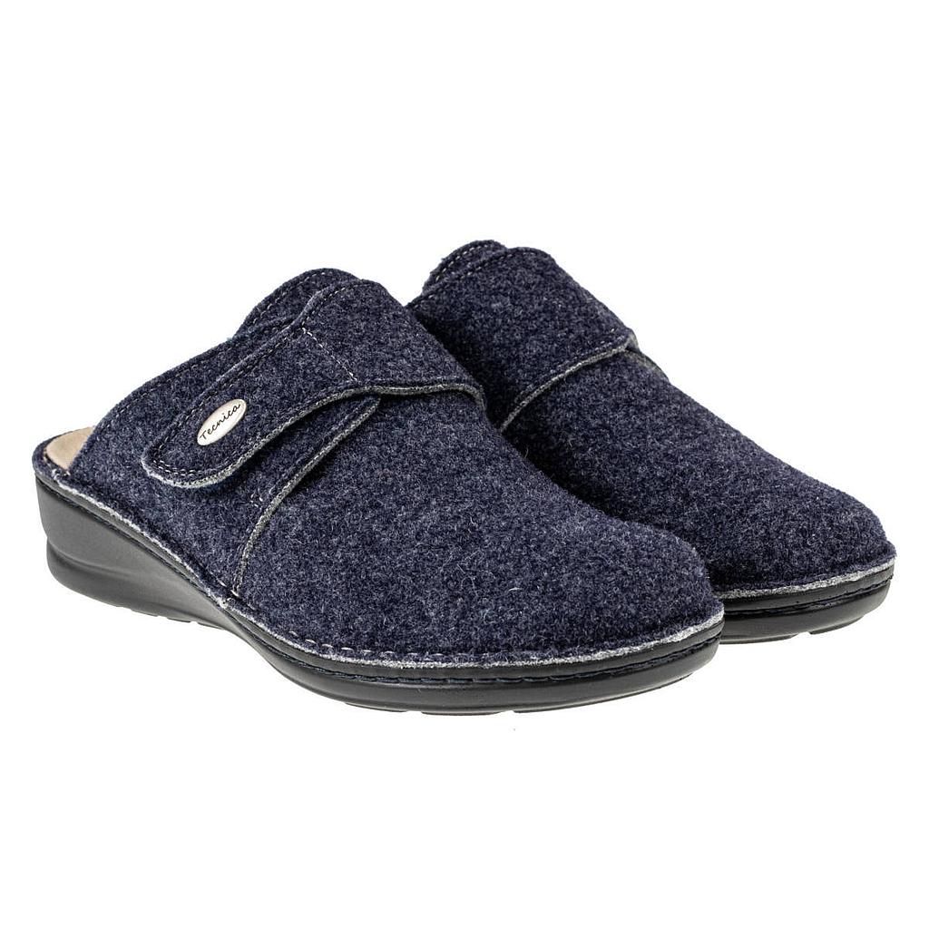 Pantoufles dame Tecnica Gaia en laine - bleu