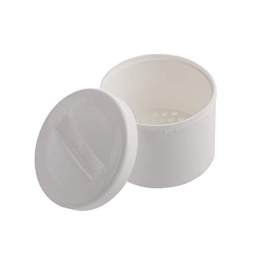 Boîte pour dentier complet avec tamis amovible blanc