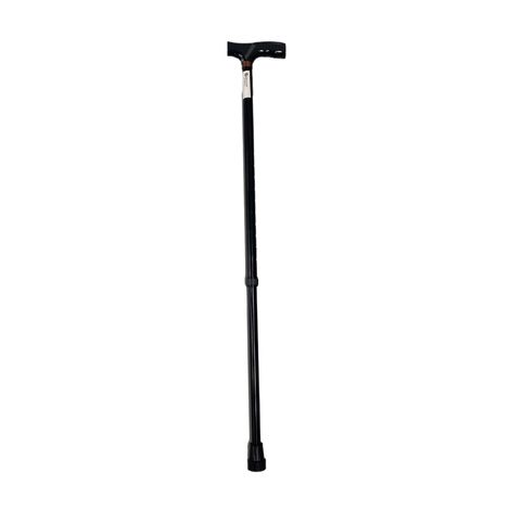 Canne droite non pliable noire